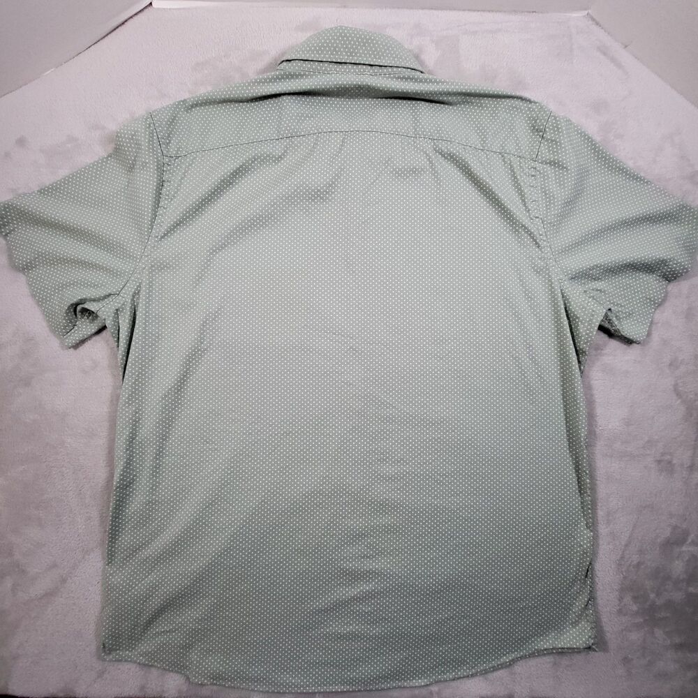 Faherty The Movement Shirt Mens XL Green Diamond Geo Performance Stretch Button - Picture 7 of 11